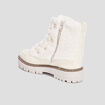 Bottines fausse fourrure blanc femme