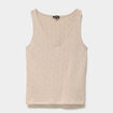 D&eacute;bardeur d&eacute;tails ajour&eacute;s beige femme