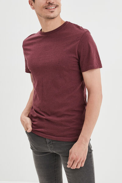 T-shirt manches courtes prune homme