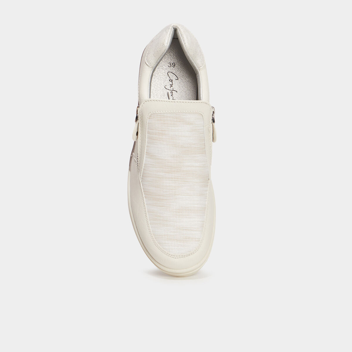 Baskets running Confortissimo gris argent femme