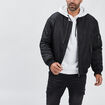 Veste bomber zippée noir homme