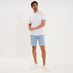 Bermuda short chino droit coton stretch bleu ciel homme