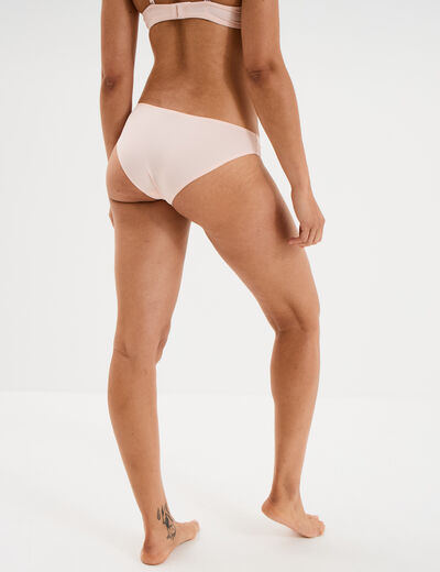 Culotte microfibre sans coutures rose clair femme