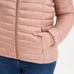 Doudoune d&eacute;perlante l&eacute;g&egrave;re &agrave; capuche vieux rose femme grande taille