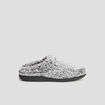 Chaussons bout rond fourrés gris homme