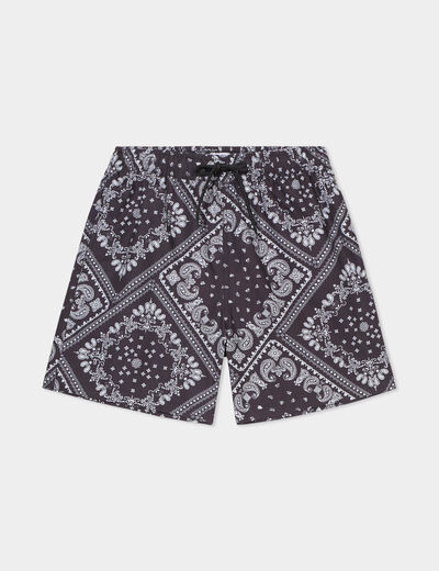 Short de bain noir homme