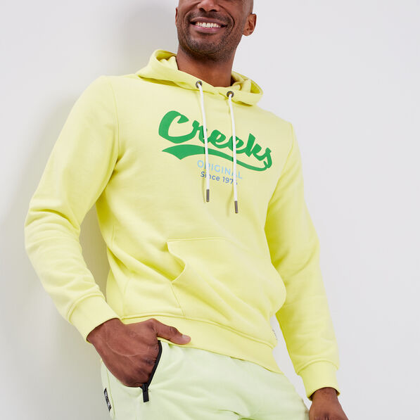 Sweat à capuche hoodie Creeks jaune homme