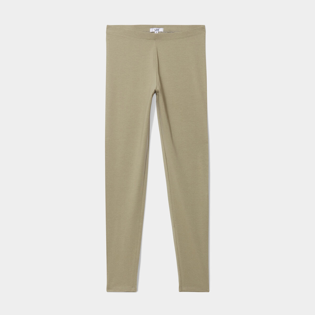 Legging long taille haute vert kaki femme