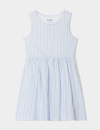 Robe patineuse sans manches coton ecru fille
