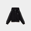 Sweat zipp&eacute; stretch &agrave; capuche noir fille