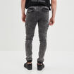 Pantalon skinny stretch 2 poches côtés denim gris homme