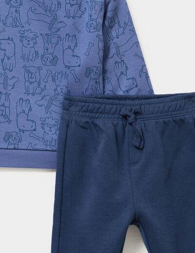 Ensemble de jogging 2 pièces bleu lavande bébé garçon