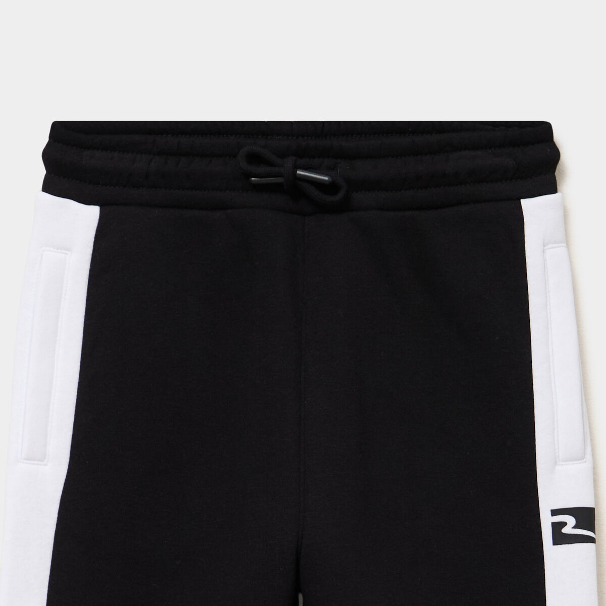 Pantalon de jogging regular molletonn&eacute; noir gar&ccedil;on
