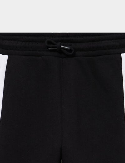 Pantalon de jogging regular molletonn&eacute; noir gar&ccedil;on
