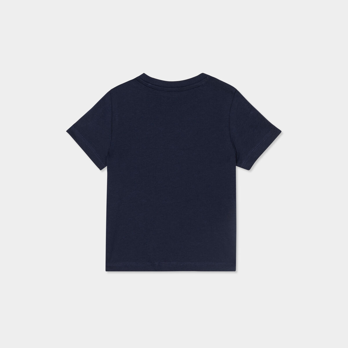 T-shirt col rond manches courtes coton bleu marine b&eacute;b&eacute; gar&ccedil;on