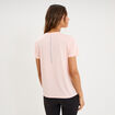 T-shirt de sport droit manches courtes orange fluo femme