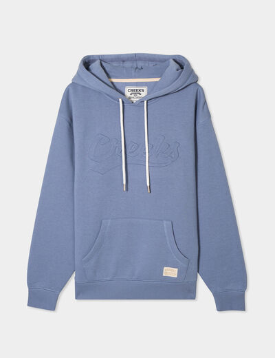 Sweat à capuche hoodie Creeks Original bleu gris femme