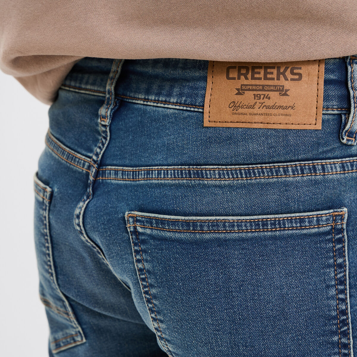 Jean stretch coupe regular denim dirty homme
