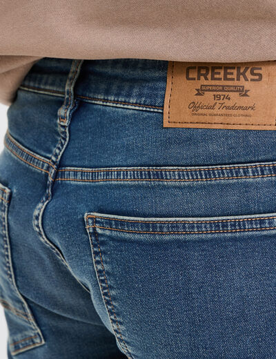 Jean stretch coupe regular denim dirty homme