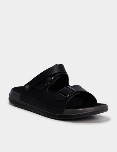 Sandales avec boucles noir homme