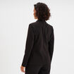 Veste blazer droite manches longues noir femme