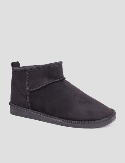 Bottines fourrées noir femme