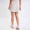 Short taille élastiquée coton blanc femme