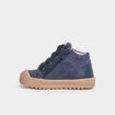 Baskets montantes zipp&eacute;es en cuir Creeks bleu marine b&eacute;b&eacute; gar&ccedil;on