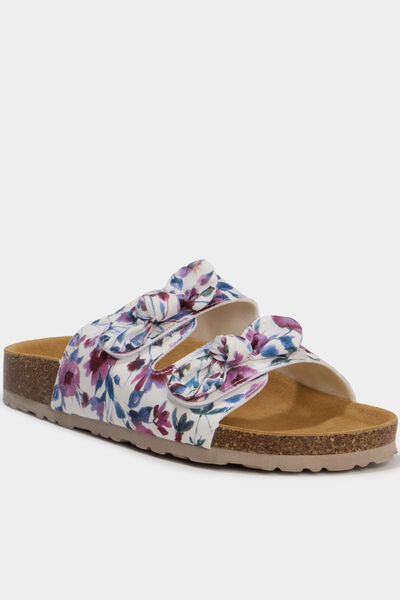 Mules brides &agrave; scratchs violet femme