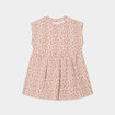 Robe patineuse manches courtes creme bébé fille