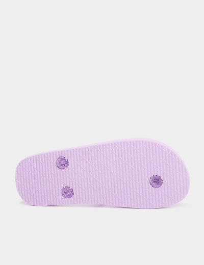 Tongs à paillettes et bijoux Wamea Beach mauve fille