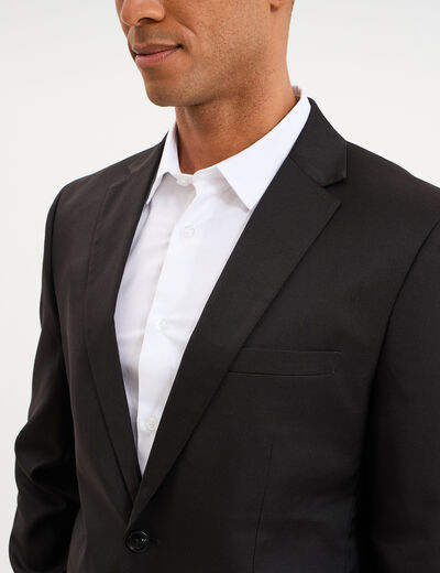Veste blazer costume manches longues noir homme