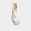 Tennis basses &agrave; lacets semelle plate marron clair homme