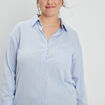 Chemise manches longues bleu clair femme grande taille