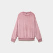 Haut de pyjama sweat polaire torsad&eacute; rose framboise femme