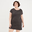 Chemise de nuit gris foncé femme grande taille