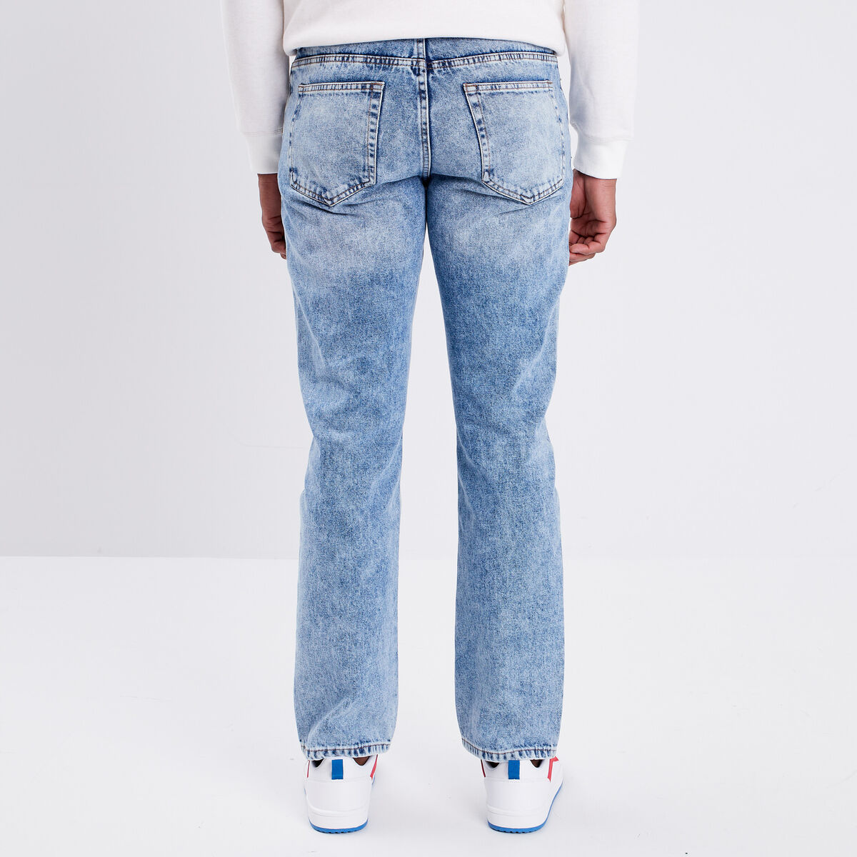 Jeans regular stretch ceinturé denim double stone homme
