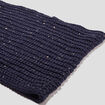 Tour de cou tricoté bleu marine femme