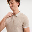 Polo slim manches courtes stretch gris homme