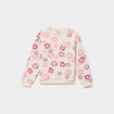 Sweat col rond manches longues beige fille