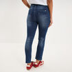 Jean stretch slim 7/8 &egrave;me denim brut femme