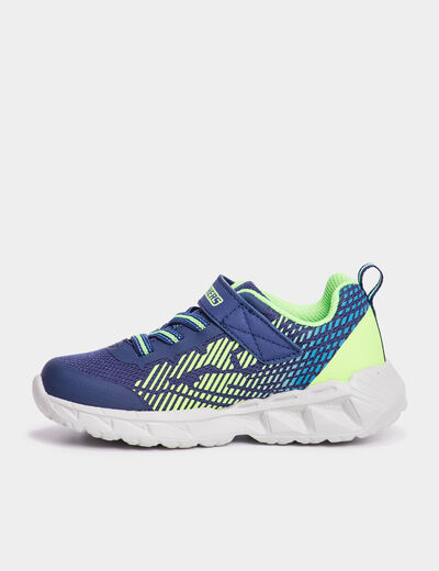 Baskets running lumineuses Skechers bleu garçon