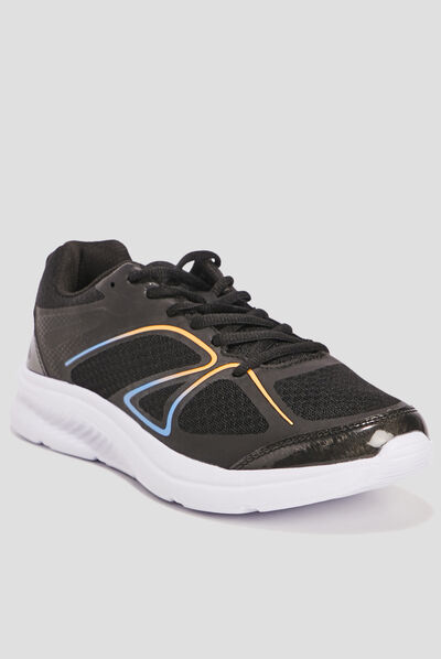 Runnings à lacets noir homme
