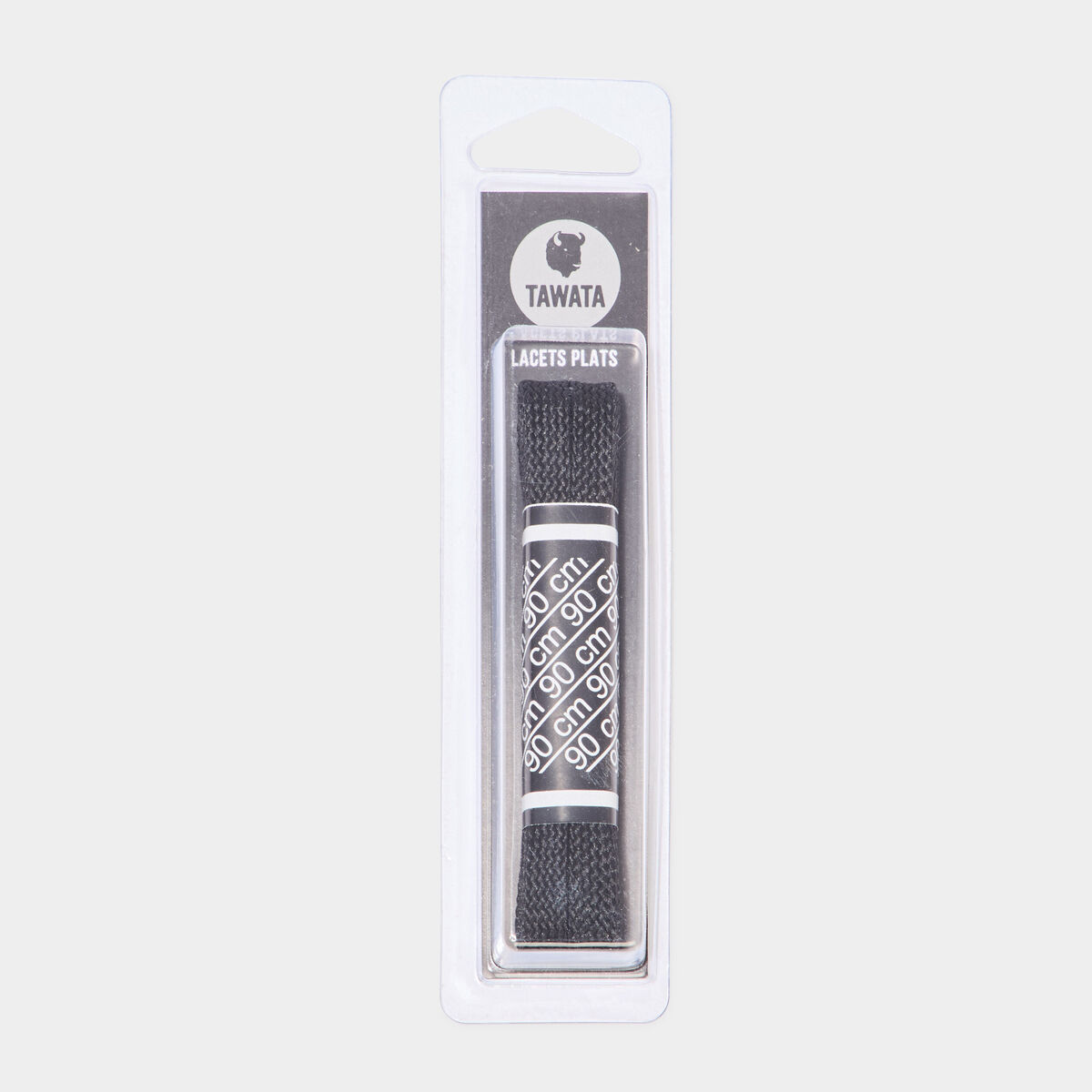 Lacet plat 90 cm Tawata noir mixte