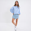 Sweat hoodie &agrave; capuche Stitch Lilo bleu ciel femme