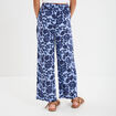 Pantalon fluide large taille &eacute;lastiqu&eacute;e bleu fille