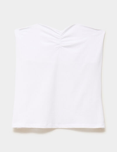 Bustier ajust&eacute; coton majoritaire blanc femme