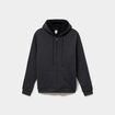 Sweat zipp&eacute; doublure effet sherpa gris fonc&eacute; homme