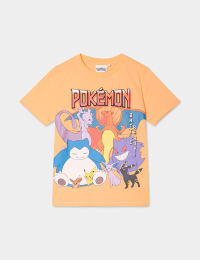 T-shirt manches courtes Pokémon rose saumon garçon