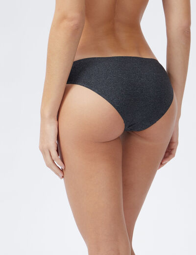 Culotte microfibre sans coutures gris femme